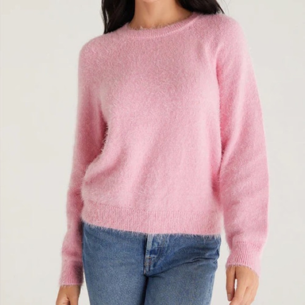 ZSupply Alora Sweet Pink Eyelash Sweater